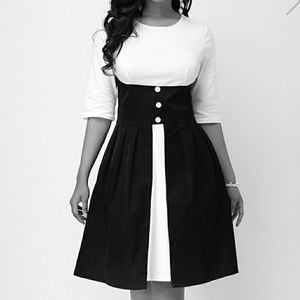 Black and White Retro Dress